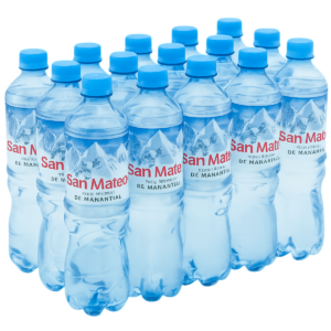 Paquete de agua San Mateo 15 unidades 15U 600ML